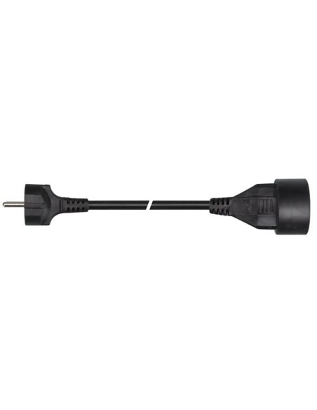 VERLÄNGERUNGSKABEL - 5 m - SCHWARZ - 3G1.5 - STECKER-TYP E (FRANZÖSISCHES SYSTEM)