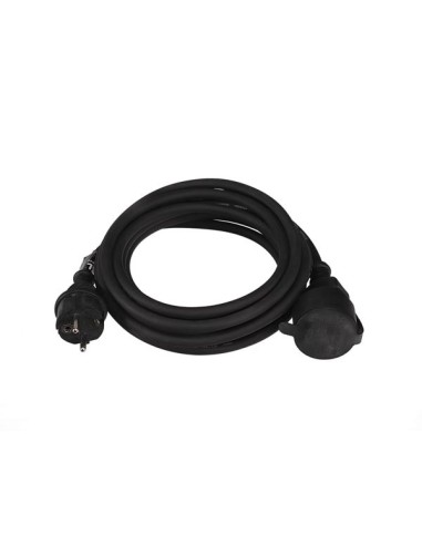 CABLE PROLONGADOR DE GOMA - 5 m - 3G1.5 - TOMA DE TIERRA DE ESPIGA