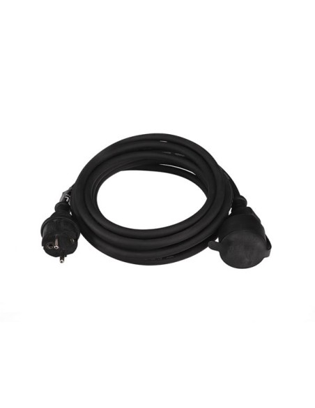GUMMI-VERLÄNGERUNGSKABEL - 5 m - 3G1.5 - SCHUTZKONTAKT (DEUTSCHES SYSTEM)
