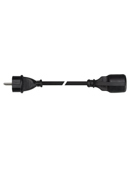 GUMMI-VERLÄNGERUNGSKABEL MIT SCHRUMPFSCHLAUCH - 3G1.5 - 5 m - STECKER-TYP E (FRANZÖSISCHES SYSTEM)