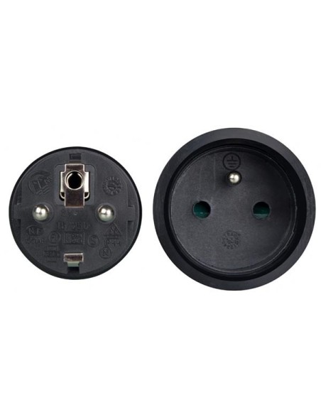 GUMMI-VERLÄNGERUNGSKABEL MIT SCHRUMPFSCHLAUCH - 3G1.5 - 5 m - STECKER-TYP E (FRANZÖSISCHES SYSTEM)