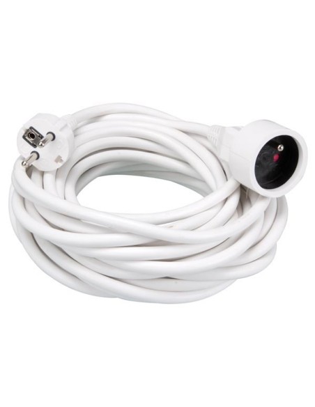 VERLENGKABEL - 10 m - WIT- 3G1.5 - PENAARDE