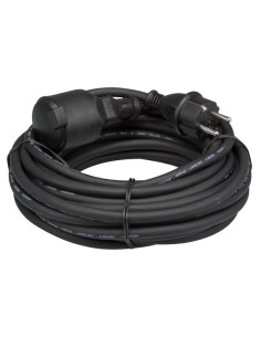 RUBBER EXTENSION CABLE - 10 m - 3G1.5 - FRENCH SOCKET