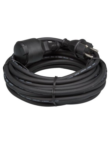 CABLE PROLONGADOR DE GOMA - 10 m - 3G1.5 - TOMA DE TIERRA DE ESPIGA