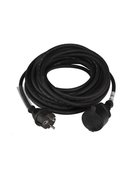GUMMI-VERLÄNGERUNGSKABEL MIT SCHRUMPFSCHLAUCH - 3G1.5 - 10 m - STECKER-TYP E (FRANZÖSISCHES SYSTEM)