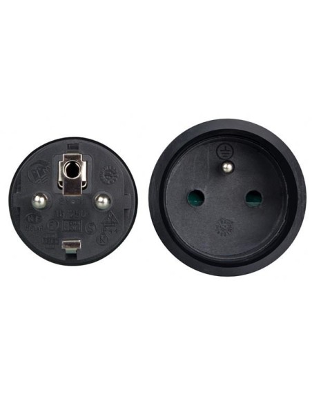 GUMMI-VERLÄNGERUNGSKABEL MIT SCHRUMPFSCHLAUCH - 3G1.5 - 10 m - STECKER-TYP E (FRANZÖSISCHES SYSTEM)