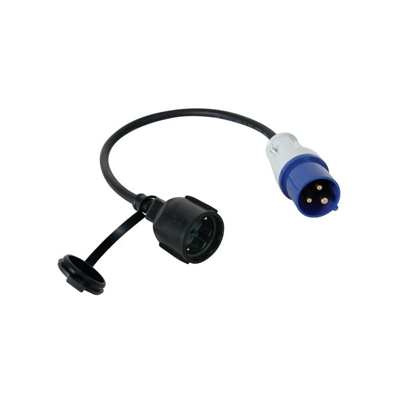 ADAPTER CABLE SCHUKO SOCKET TO CEE PLUG - GERMAN SOCKET - H07RN-F 3G2.5 - 0.4 m