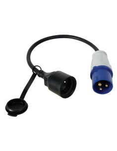 CÂBLE ADAPTATEUR AVEC PRISE MÂLE VERS FICHE CEE - TERRE...