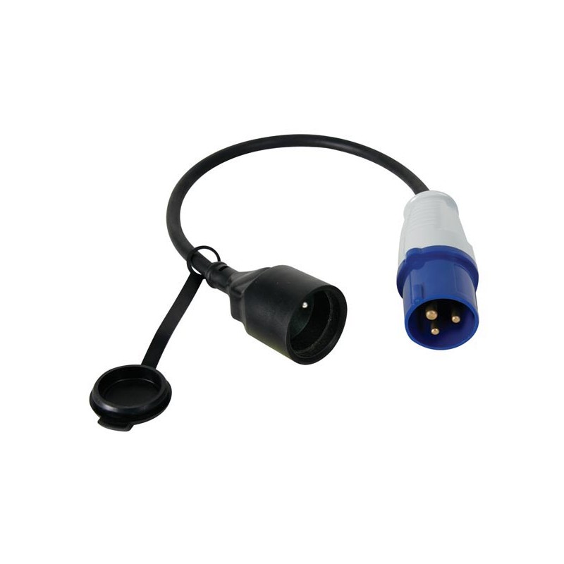 ADAPTER CABLE SOCKET TO CEE PLUG - FRENCH SOCKET