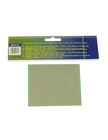 EUROCARD 1-HOLE ISLAND - 100x80mm - FR4 (1pc/bl.)