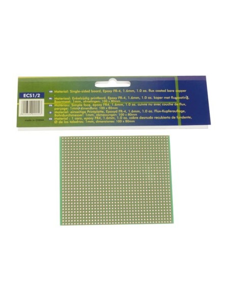 EUROCARD PASTILLE 1 TROU -100x80mm - FR4 (1pc/bl)