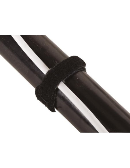 COLLIERS DE SERRAGE À FERMETURE AUTO-AGRIPPANTE - NOIR - 12,5 x 205 mm (10 pcs)