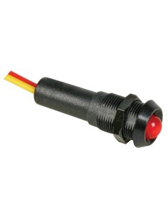 LED-SIGNALLEUCHTE 24 V ROT - SCHWARZES GEHÄUSE