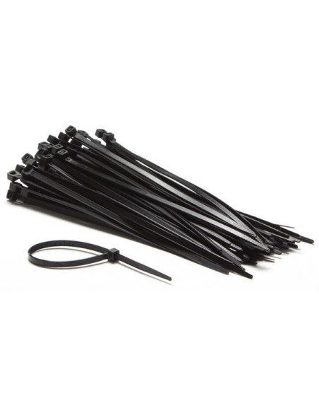 JEU DE SERRE-CÂBLES EN NYLON - 4.6 x 200 mm - NOIR (100 pcs)
