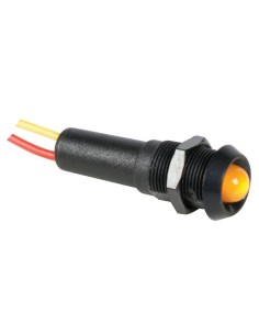 LED LAMP 24V YELLOW - BLACK HOUSING