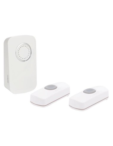 WIRELESS BATTERY OPERATED DOOR BELL KIT WITH 2 PUSH BUTTONS