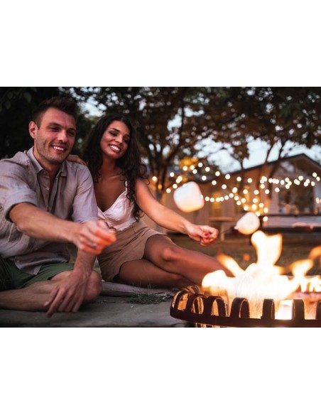 FIRE BASKET WITH ASH PLATE - ROUND
