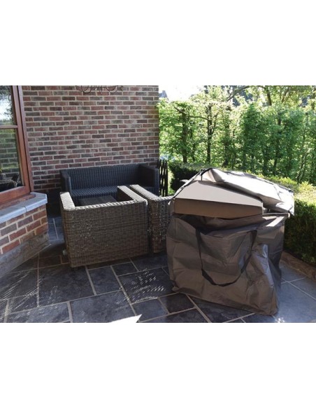 Outdoor cover bag for lounge cushions
