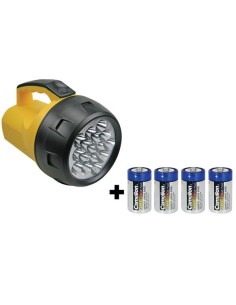 LAMPE TORCHE PUISSANTE - 16 LED - 4 x PILE D