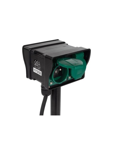 2-WAY GARDEN SOCKET WITH TIMER - FOR OUTDOOR...