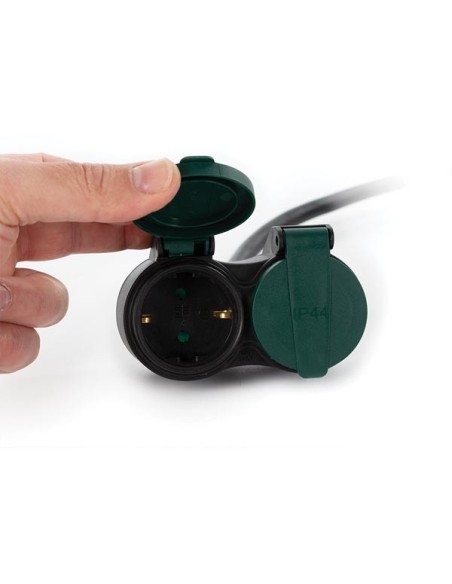 VERLÄNGERUNGSKABEL MIT 2 STECKDOSEN FÜR DEN AUßENBEREICH - SCHUKO - 10 m