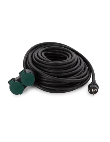 OUTDOOR EXTENSION CORD WITH 2 OUTLETS - SCHUKO - 20 m