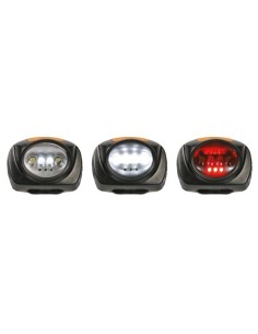 LAMPE FRONTALE 2 EN 1 À 4 LED BLANCHES ET 3 LED ROUGES 2