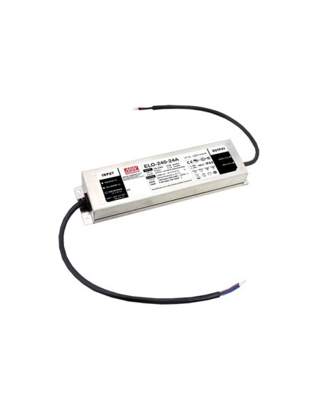 AC/DC LED-DRIVER MET PFC - 1 UITGANG - 3-DRAADSAANSLUITING - UITGANG 24 VDC/10A