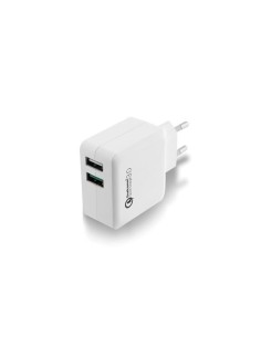 EWENT - USB CHARGER 110 - 240 VAC 2 PORTS & QUICKCHARGE...