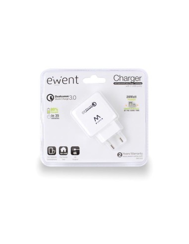 EWENT - CHARGEUR USB 2 PORTS 110 - 240 VAC -...