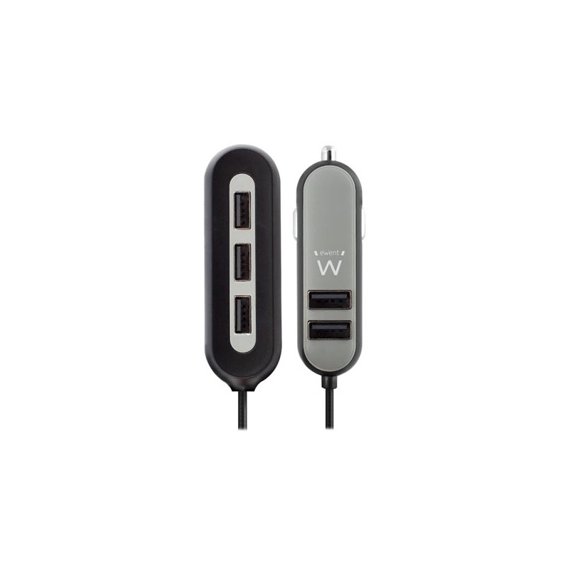 EWENT - CHARGEUR DE VOITURE AVEC 5 PORTS USB - 10.8 A