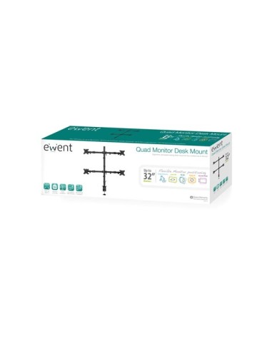 EWENT - BUREAUSTEUN VOOR 4 MONITOREN - MAX. 32"...