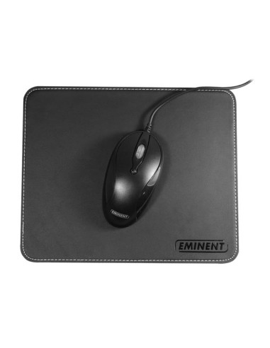 EWENT - MOUSE PAD - BLACK LEATHER LOOK