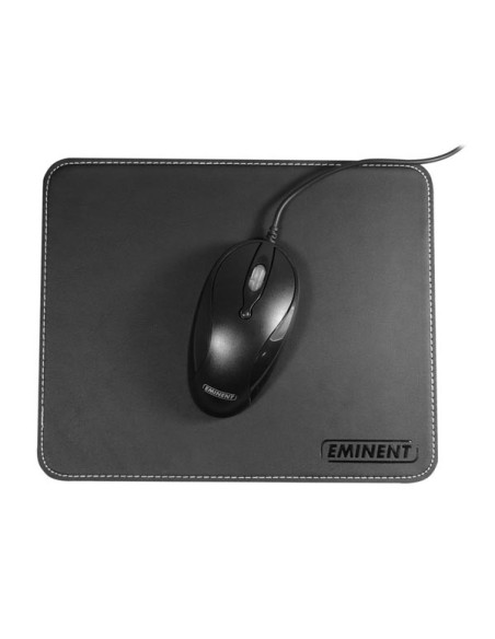 EWENT - TAPIS DE SOURIS (ASPECT CUIR NOIR)