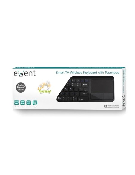 EWENT - SMART TV WIRELESS KEYBOARD WITH BUILT-IN TOUCHPAD - USB - BE KEYBOARD LAYOUT