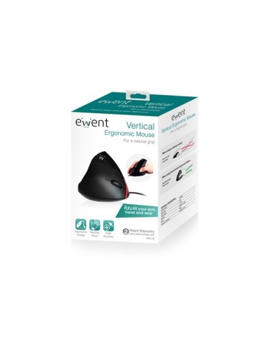 EWENT - VERTICAL ERGONOMIC MOUSE - USB