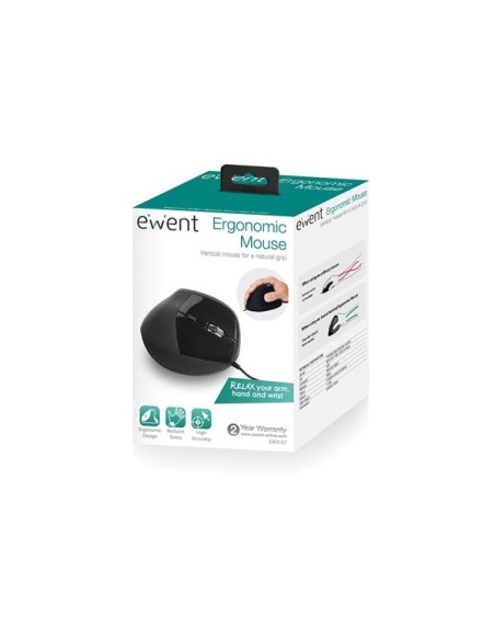 EWENT - SOURIS ERGONOMIQUE VERTICALE - USB
