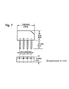 PONT DE REDRESSEMENT 250V-1.5A (B250C-2300-1500)