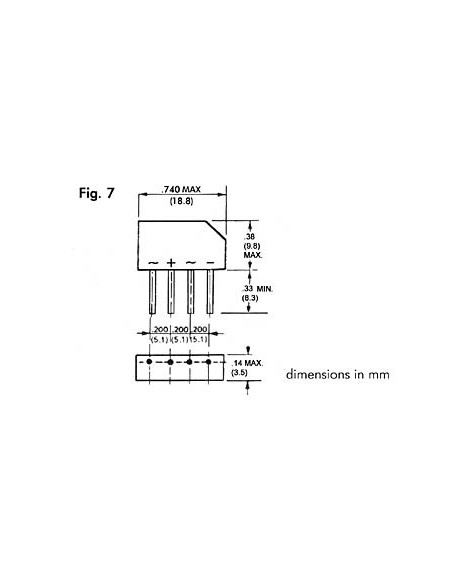 BRIDGE RECTIFIER 250V-1.5A (B250C-2300-1500)