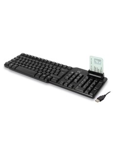 EWENT - CLAVIER USB AVEC LECTEUR DE CARTES SMARTCARD ET...