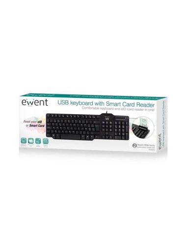 EWENT - MULTIMEDIA KEYBOARD - USB - SMART CARD...
