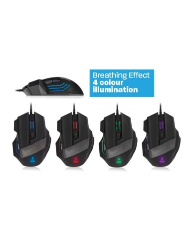 EWENT - SOURIS DE JEU LUMINEUSE - 3200 DPI - NOIR