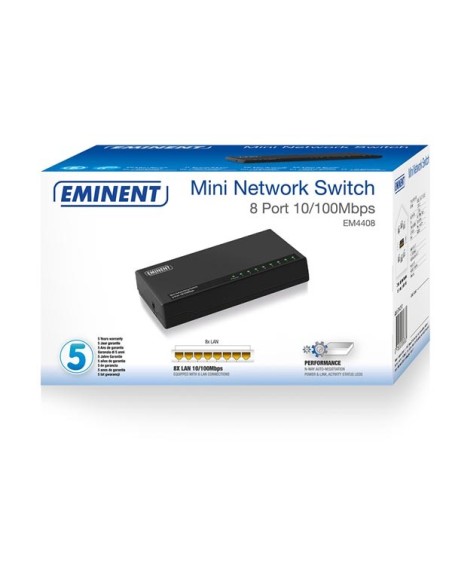 EMINENT - 8-POORTS NETWERKSWITCH 10/100 Mbps