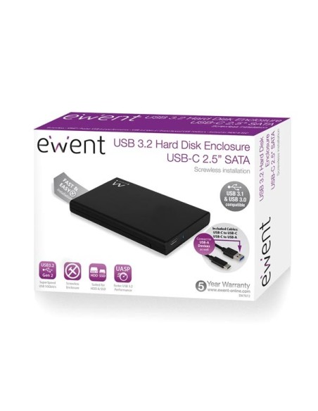 USB 3.2 USB-C 2.5" SATA HARD DISK ENCLOSURE