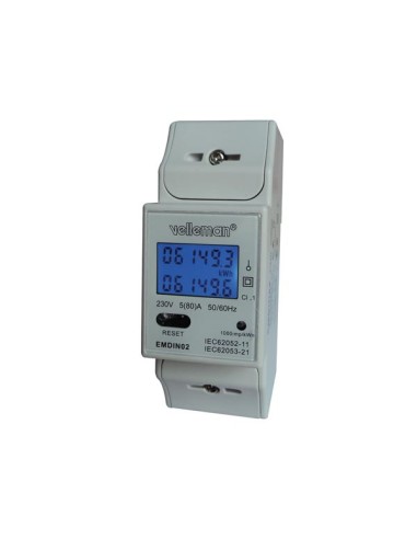 SINGLE PHASE - DUAL MODULE DIN RAIL MOUNT kWh METER - FOR PROFESSIONAL USE