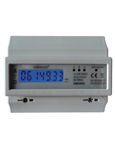 3 PHASE - 7 MODULE DIN RAIL MOUNT kWh METER - FOR...