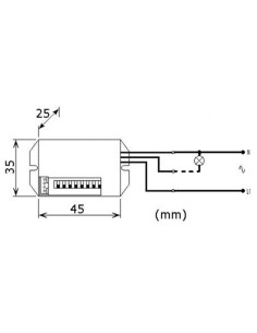 MINI PIR-BEWEGINGSDETECTOR - INBOUW - 230 VAC 2