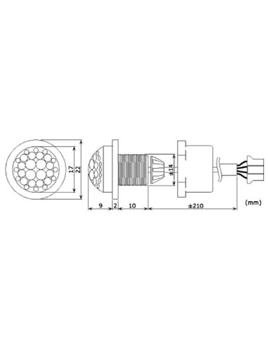MINI PIR MOTION DETECTOR - FLUSH MOUNT - 230 VAC