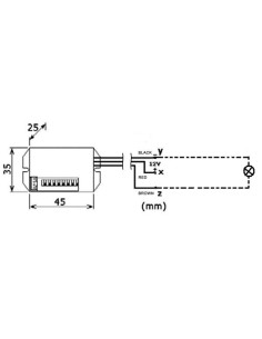 MINI DÉTECTEUR DE MOUVEMENT PIR - À ENCASTRER - 12 VCC 2
