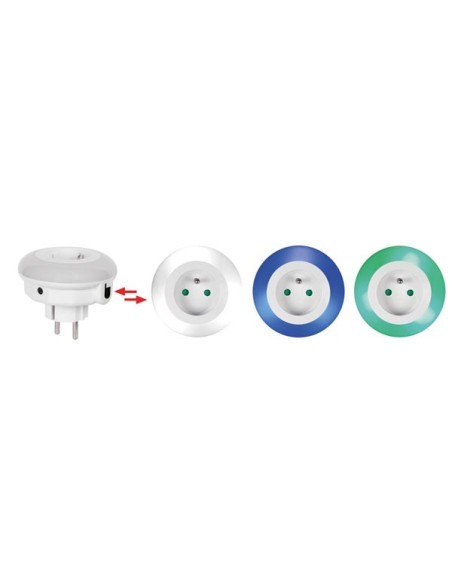 LED NIGHT LIGHT WITH SOCKET - PIN EARTH